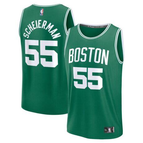 Baylor Scheierman Boston Celtics Fanatics Youth 2024 NBA Draft Fast Break Player Jersey - Icon Edition - - Front View