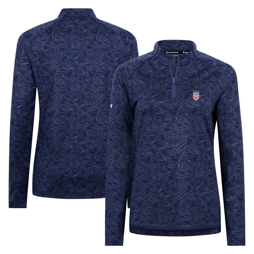 USWNT Levelwear Women's Coral Quarter-Zip Pullover Top