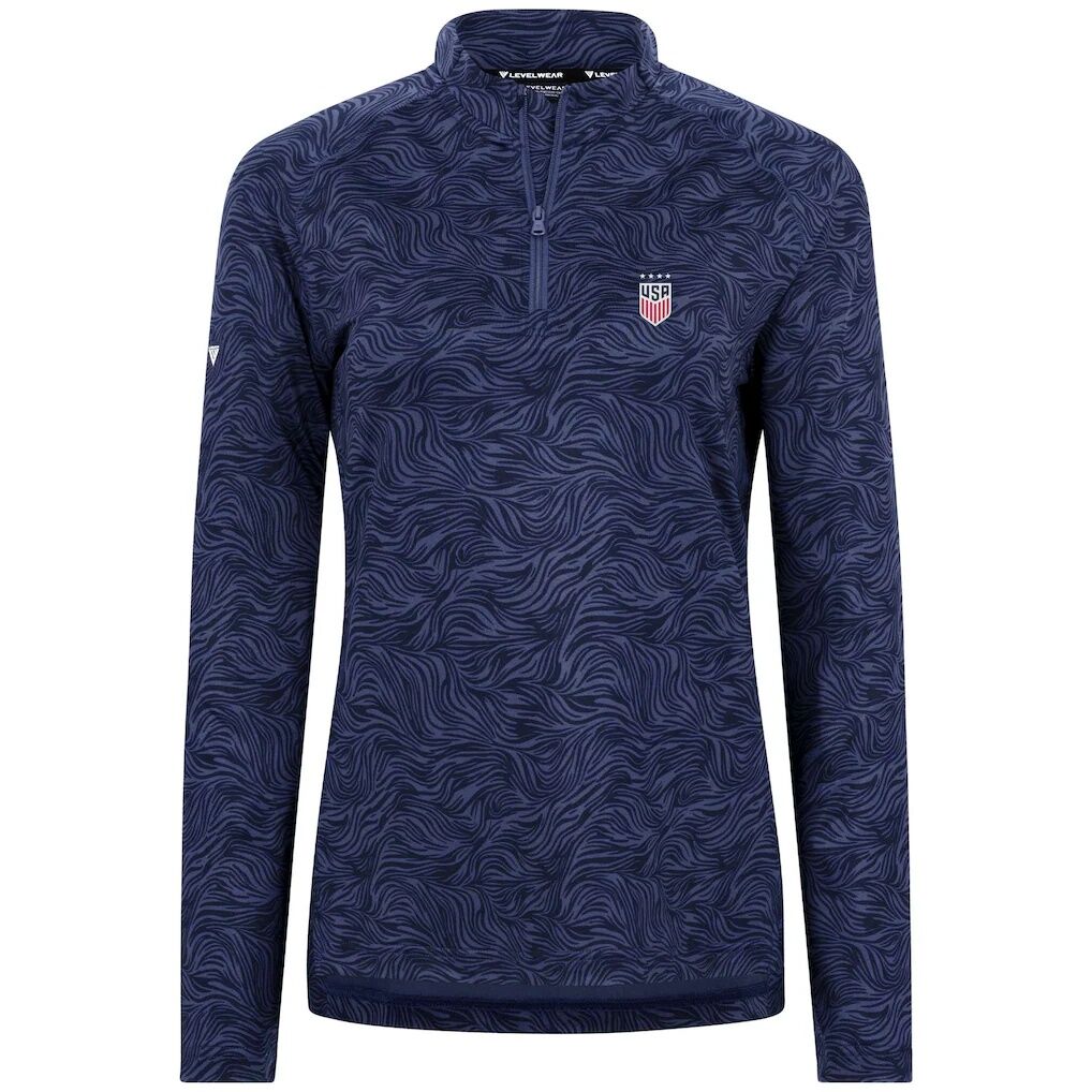 USWNT Levelwear Women's Coral Quarter-Zip Pullover Top