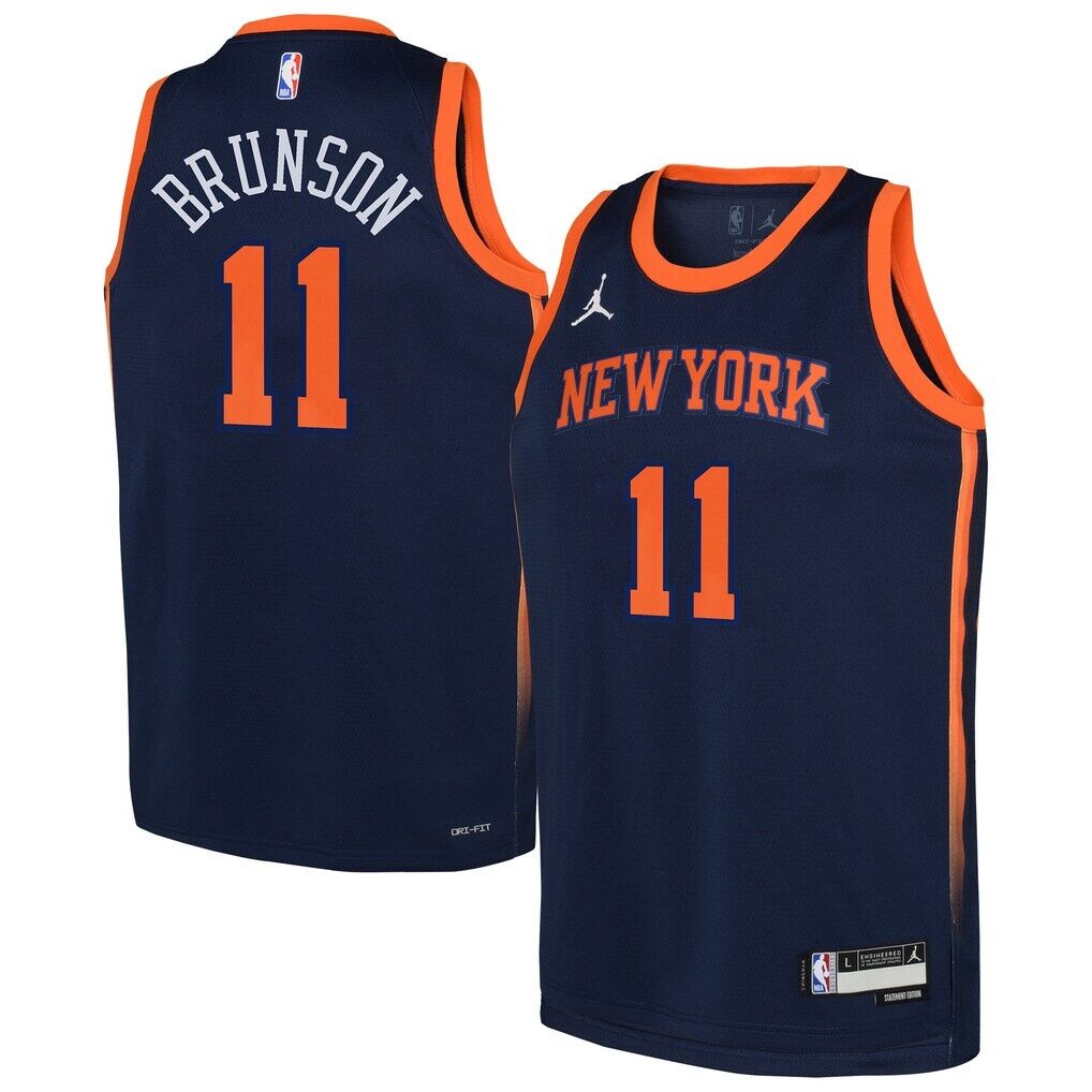 Jalen Brunson New York Knicks Jordan Brand Youth Swingman Jersey – Statement Edition