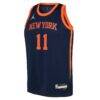 Jalen Brunson New York Knicks Jordan Brand Youth Swingman Jersey - Navy - Side View