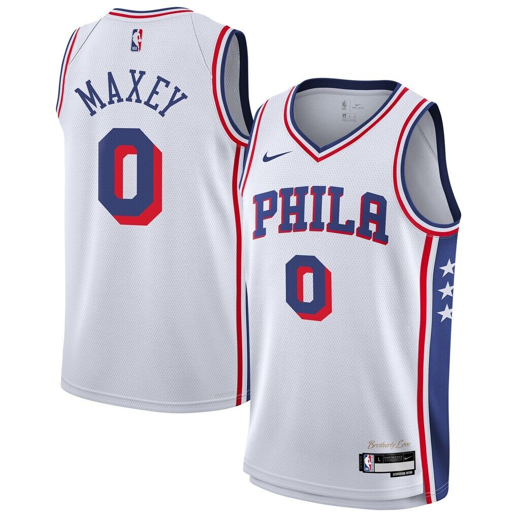 Tyrese Maxey Philadelphia 76ers Nike Youth Association Swingman Jersey
