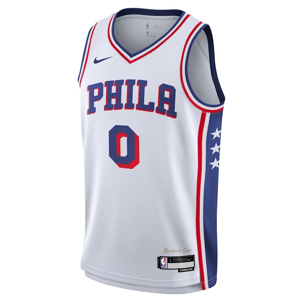 Tyrese Maxey Philadelphia 76ers Nike Youth Association Swingman Jersey