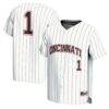 #1 Cincinnati Bearcats GameDay Greats Youth Lightweight Baseball Fashion Jersey - White - Front View