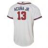 Ronald Acuna Jr. Atlanta Braves Nike Youth Home Replica Player Jersey - White - Detail View