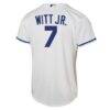 Bobby Witt Jr. Kansas City Royals Nike Youth Home Replica Player Jersey - White - Detail View