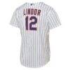 Francisco Lindor New York Mets Nike Youth Home Replica Player Jersey - White - Detail View