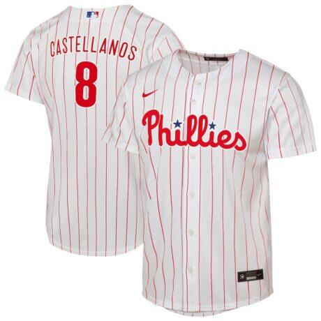 Nick Castellanos Philadelphia Phillies Nike Youth Home Replica Player Jersey - White - Front View