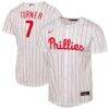 Trea Turner Philadelphia Phillies Nike Youth Home Replica Player Jersey - White - Front View
