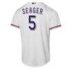 Corey Seager Texas Rangers Nike Youth Home Replica Player Jersey - White - Detail View