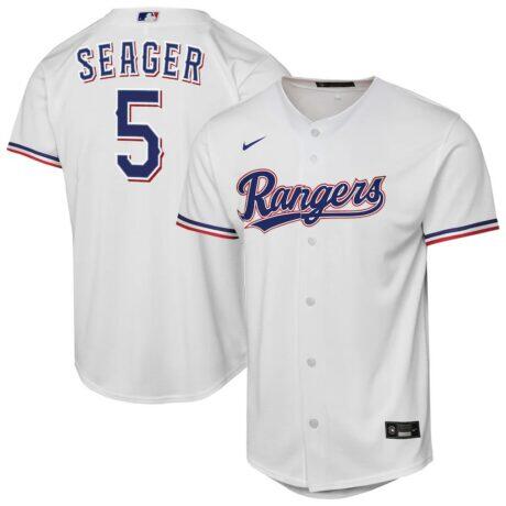 Corey Seager Texas Rangers Nike Youth Home Replica Player Jersey - White - Front View