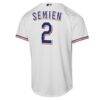 Marcus Semien Texas Rangers Nike Youth Home Replica Player Jersey - White - Detail View