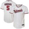 CJ Abrams Washington Nationals Nike Youth Home Replica Player Jersey - White - Front View