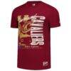 Cleveland Cavaliers New Era Distressed Throwback Vintage Color Pack T-Shirt - - Side View