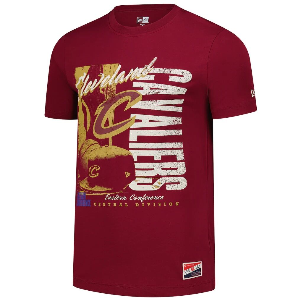 Cleveland Cavaliers New Era Distressed Throwback Vintage Color Pack T-Shirt – Wine