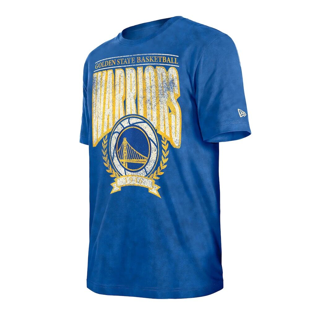 Golden State Warriors New Era Throwback Vintage Boxy Mineral Wash T-Shirt – Royal