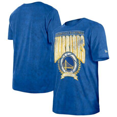 Golden State Warriors New Era Throwback Vintage Boxy Mineral Wash T-Shirt - - Front View