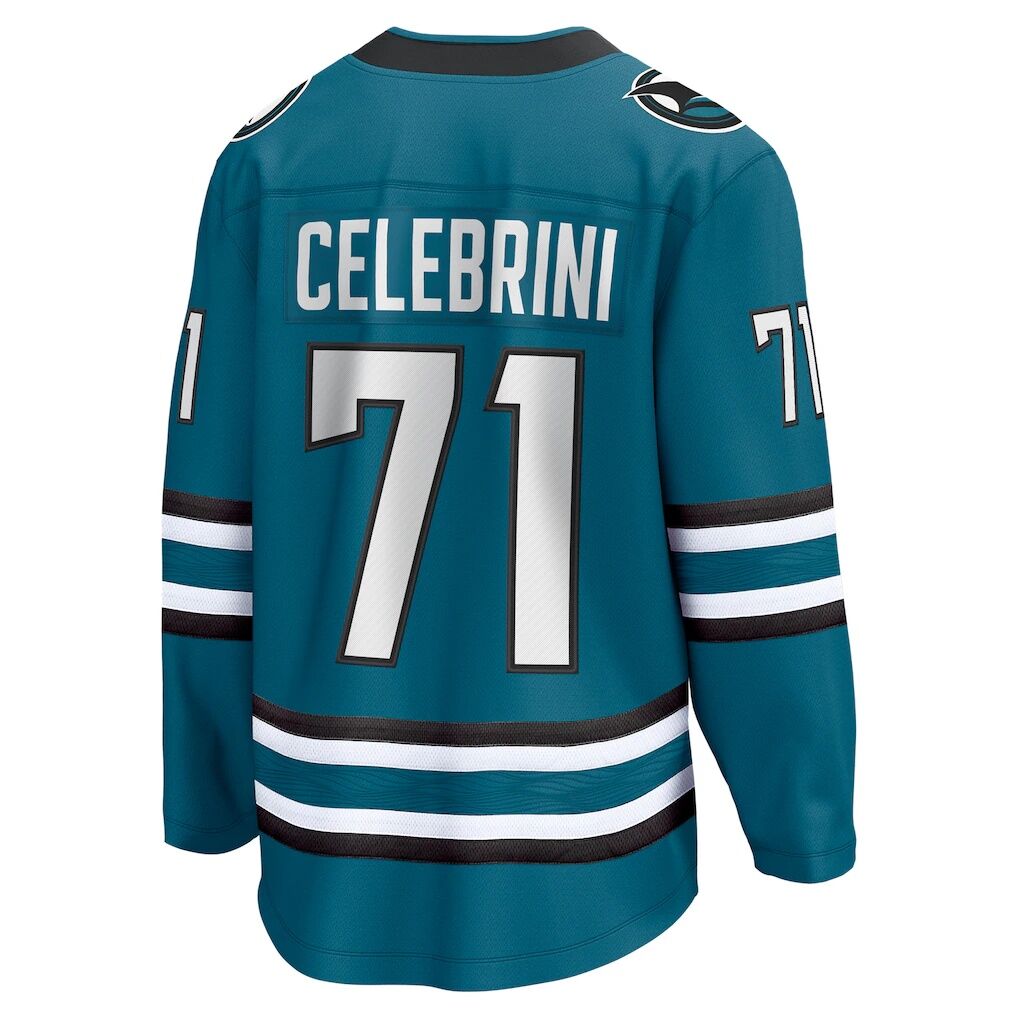 Macklin Celebrini San Jose Sharks Fashion7  Home Breakaway Jersey