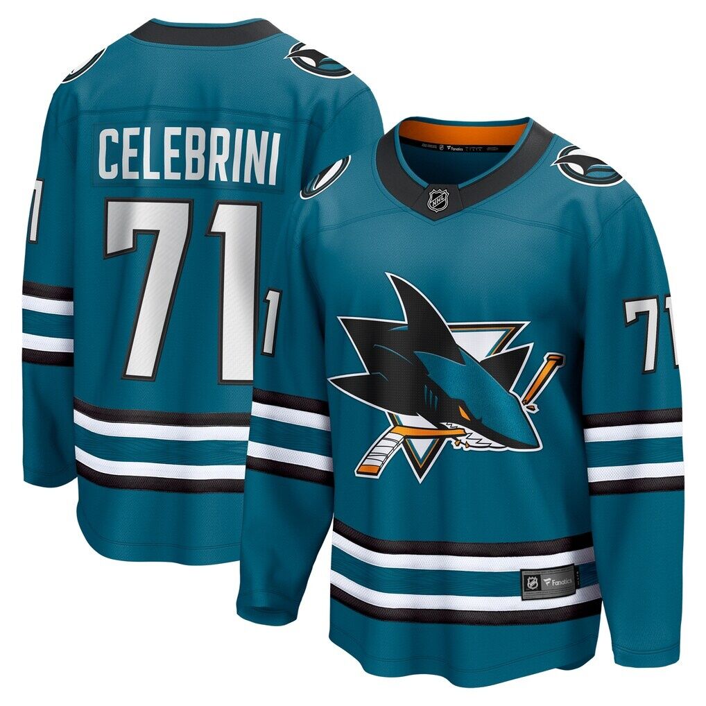 Macklin Celebrini San Jose Sharks Fashion7  Home Breakaway Jersey