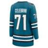 Macklin Celebrini San Jose Sharks Fashion7 Women's Home Breakaway Jersey - Teal - Detail View