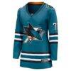 Macklin Celebrini San Jose Sharks Fashion7 Women's Home Breakaway Jersey - Teal - Side View