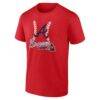 Atlanta Braves Fastball T-Shirt - Red - Back View