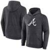 Atlanta Braves Monochrome Pullover Hoodie - Charcoal - Front View