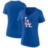 Los Angeles Dodgers Women's Stellar V-Neck T-Shirt - - Front View