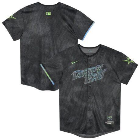 Tampa Bay Rays Nike Preschool City Connect Jersey - Black - Front View