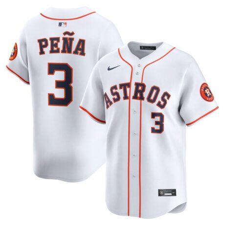 Jeremy Peña Houston Astros Nike Home Limited Player Jersey - White - Front View
