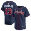 Ronald Acuña Jr. Atlanta Braves Nike Alternate Limited Jersey - Navy - Front View