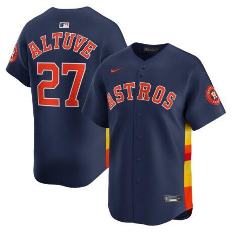 Jose Altuve Houston Astros Nike Alternate Limited Player Jersey - Navy - Front View