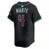 Ketel Marte Arizona Diamondbacks Nike Alternate Limited Jersey - Black - Detail View