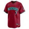 Corbin Carroll Arizona Diamondbacks Nike Alternate Limited Jersey - Crimson - Side View