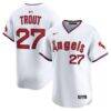 Mike Trout Los Angeles Angels Nike Alternate Limited Jersey - White - Front View