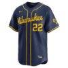 Christian Yelich Milwaukee Brewers Nike Alternate Limited Jersey - Navy - Alt1