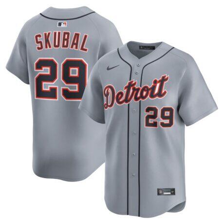 Tarik Skubal Detroit Tigers Nike Road Limited Jersey - Gray - Front View