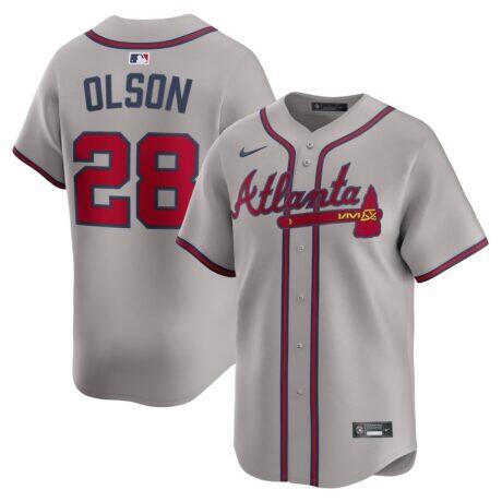 Matt Olson Atlanta Braves Nike Road Limited Player Jersey - Gray - Front View