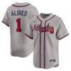 Ozzie Albies Atlanta Braves Nike Road Limited Player Jersey - Gray - Front View