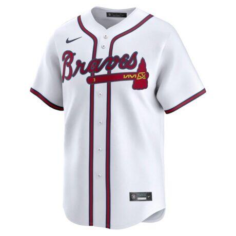 Atlanta Braves Nike Home Limited Jersey - White - Front View