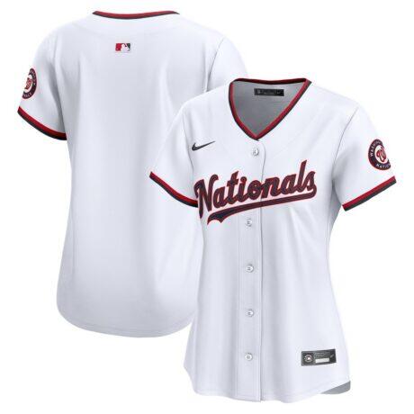 Washington Nationals Nike Women's Home Limited Jersey - White - Front View
