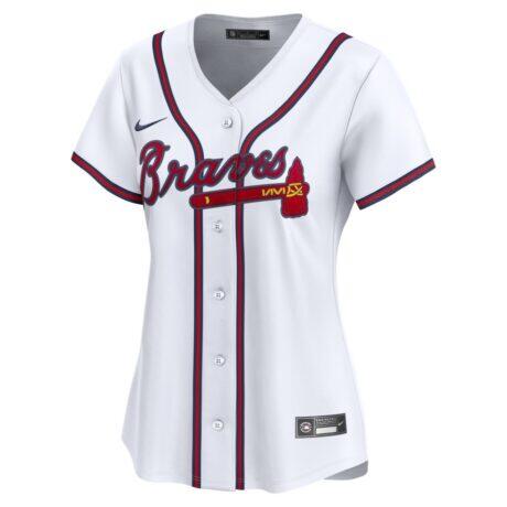 Atlanta Braves Nike Home Women's Limited Jersey - White - Front View