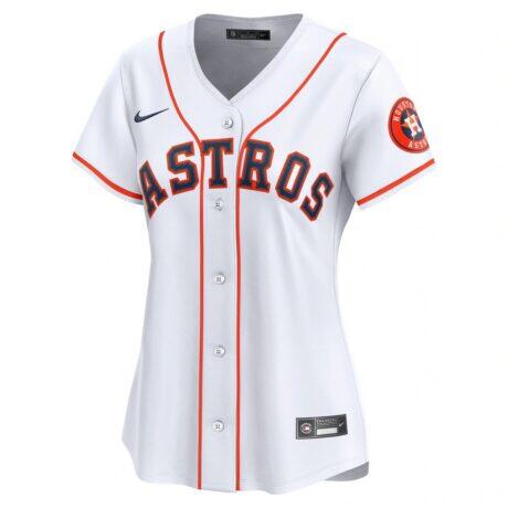 Houston Astros Nike Home Women's Limited Jersey - White - Alt2