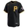 Pittsburgh Pirates Nike Alternate Limited Jersey - Black - Side View