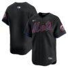 New York Mets Nike Alternate Limited Jersey - Black - Front View
