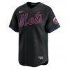 New York Mets Nike Alternate Limited Jersey - Black - Side View
