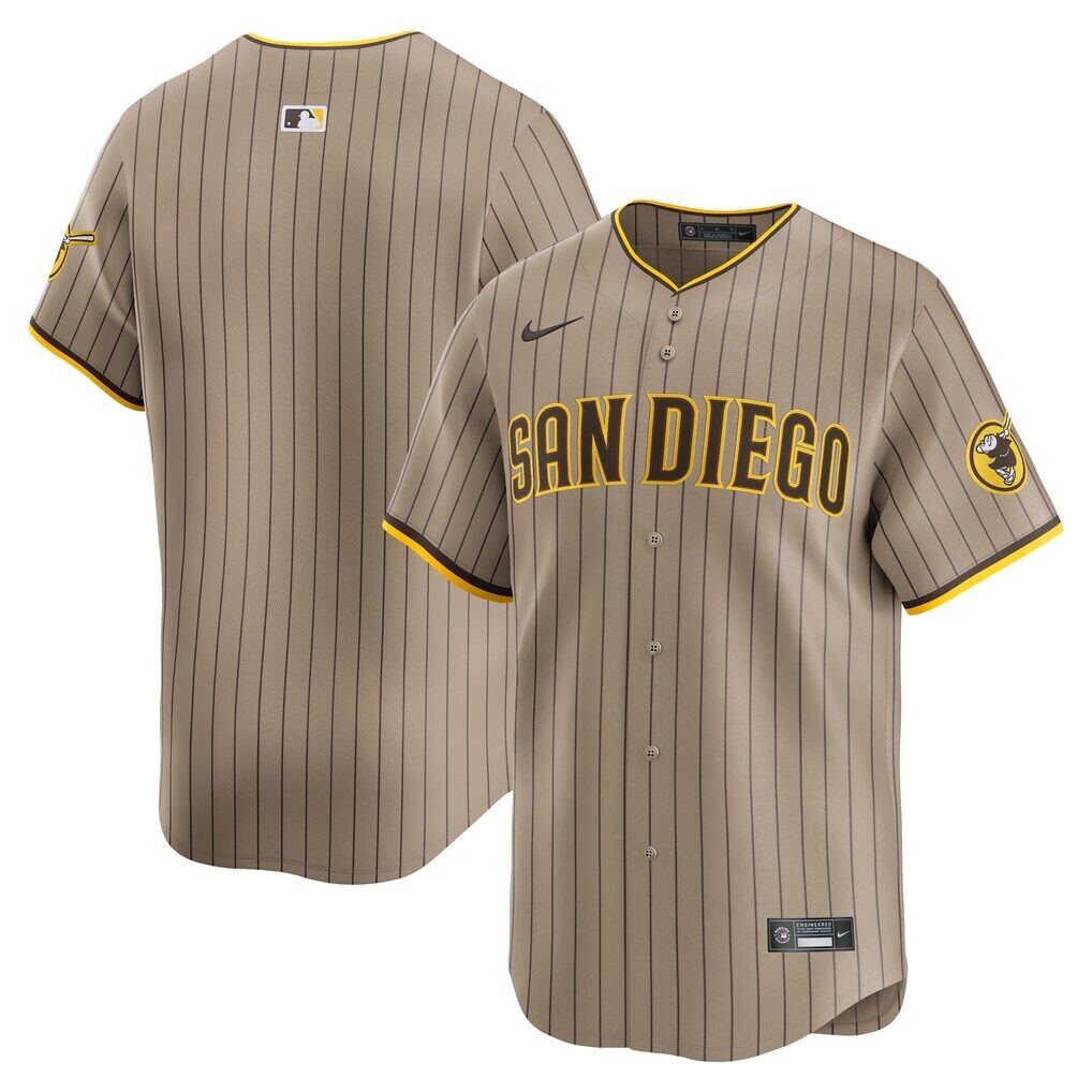 San Diego Padres Nike Alternate Limited Jersey - Khaki