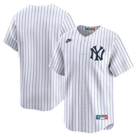 New York Yankees Nike Cooperstown Collection Limited Jersey - White - Front View