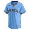 Milwaukee Brewers Nike Cooperstown Collection Limited Jersey - - Side View