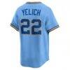 Christian Yelich Milwaukee Brewers Nike Cooperstown Collection Limited Jersey - - Detail View